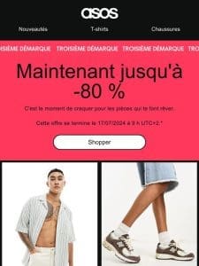 Soldes : jusqu’à -80 % !