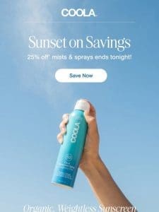 Solstice Finale: 25% Off Sprays Ends Tonight