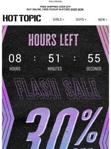 ? Sound the alarm ? 30% Off is over in HOURS