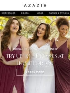 Special Offer! Try 3 Dresses at Home for $20