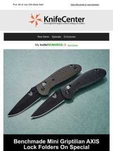 Specials & Warehouse Finds: Benchmade， Leatherman， Steel Will