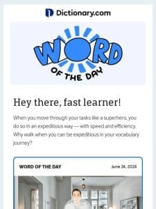 Speed Up Your Vocabulary with “Expeditious”