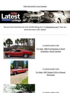 Speed through these listings to find your classic car!