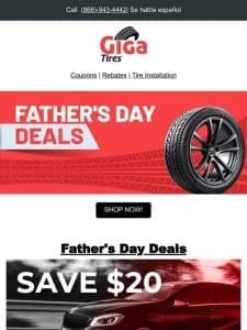 ? Spoil Dad with Premium Tire Deals – Father’s Day Exclusive!