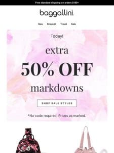 Spring Into Style—50% ?off All Markdowns