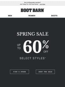 Spring Sale Starts Now