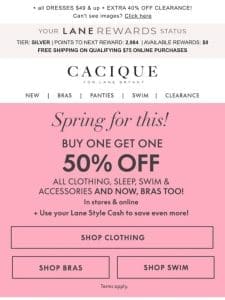 Spring for NEW (it’s all BOGO 50% OFF!)