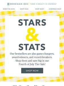 Stars， Stats & Sale Favorites