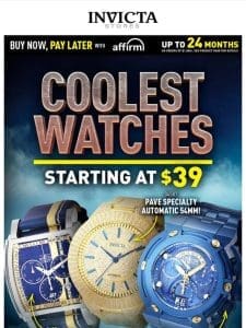 Starting $39??The COOLEST Watches Of The Week???