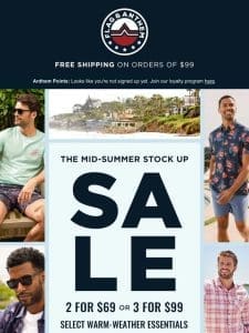 Starts NOW: Mid-Summer Stock Up Sale