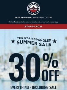 Starts NOW: Star Spangled Summer Sale