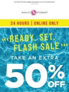 Starts now! FLASH SALE! Extra 50% off clearance!