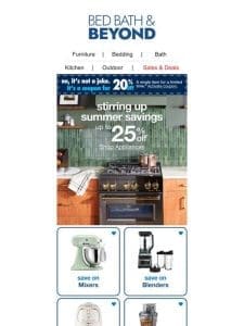 Stir Up Some Summer Savings on Kitchen Appliances!