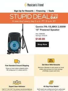 Stupid Deal of the Day now available!