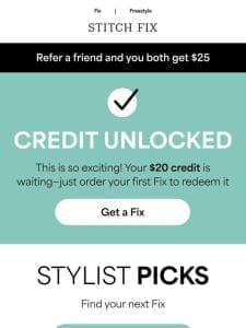Stylist-selected， just for you