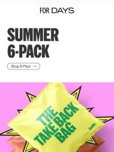 Summer 6-pack (of Take Back Bags!)