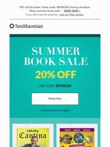 Summer Book Sale – 20% off