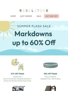 Summer Flash Sale ? Up to 60% OFF