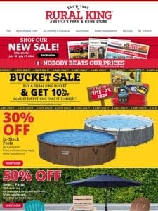 Summer Fun Starts Here! Huge Discounts on Pools， Pool Floats & Accessories and Patio!