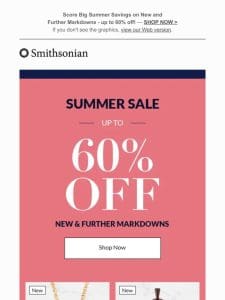 Summer Sale – New and Further Markdowns!