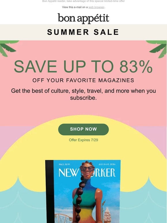 Summer Sale: Save on All Your Favorite Magazines!