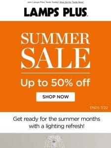 Summer Sale is BACK! Up to 50% Off