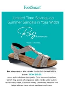 ?? Summer Sandal Savings In Your Width!