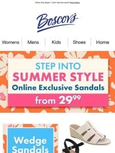 Summer Sandals from $29.99