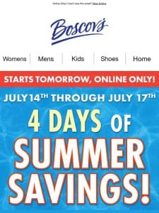 Summer Savings Start Tomorrow!