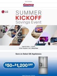 Summer Savings on Appliances Continue!