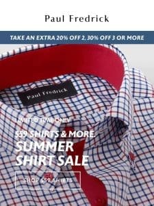 Summer Shirt Sale starts now: $59 non-iron.