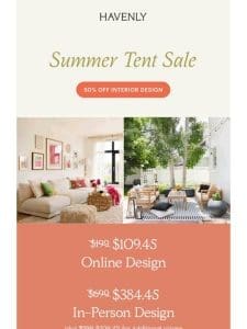 Summer Tent Sale