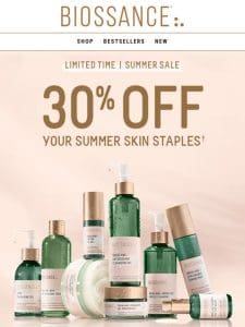 Summer stock-up is here! 30% off ☀️ ️