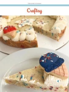 Super Easy 4th of July Cookie Cake