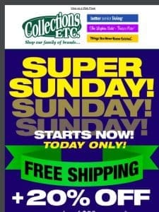 Super Sunday Savings Alert: Enjoy Free Shipping + 20% Off