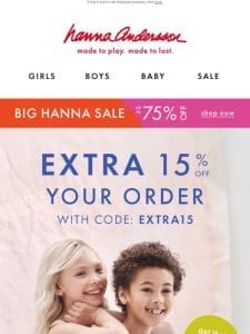 Surprise   EXTRA 15% Off Your Order | TODAY ONLY