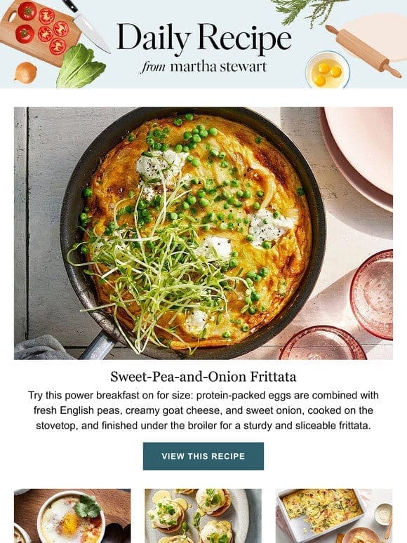 Sweet-Pea-and-Onion Frittata