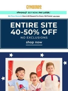 Sweet Surprise! 40-50% OFF EVERYTHING???