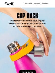 S’well Tip: You Can Store Your Cap In Your Bottle Handle!