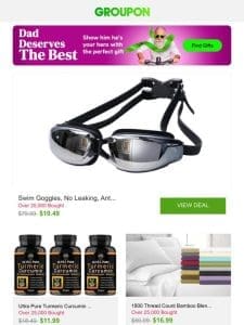 Swim Goggles， No Leaking， Anti-Fog UV Protection Swimming Goggles and More