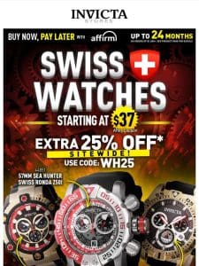 Swiss Watches Starting At $37❗️ After Coupon WH25