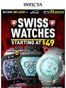 Swiss Watches Starting At $49❗️UNBELIEVABLE