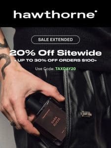 TAX DAY SALE: EXTENDED