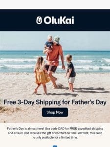 THIS WEEKEND: Fast and Free Shipping for Father’s Day