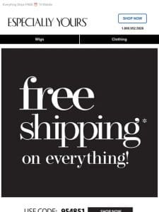 TIME SENSITIVE: 100% Free Shipping!