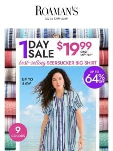 TODAY ONLY: The Seersucker Big Shirt is JUST $19.99