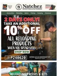 Take 10% Off All Reloading Products