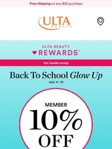 Take 10% off your next purchase and ✨ get glowing ✨