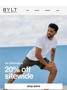 Take 20% OFF Activewear