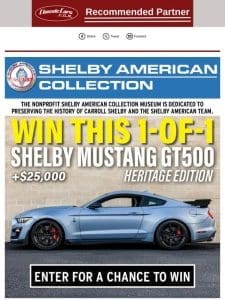 Take Home This 1-of-1 Shelby Mustang GT500!